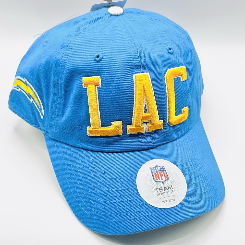 Los Angeles Chargers NFL LAC Wordmark Hat Cap Adjustable Strapback NFL Blue
